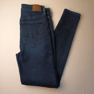 American Eagle Jeans Size 2 Mid Rise Skinny Leg Dark Wash Classic Casual Stretch